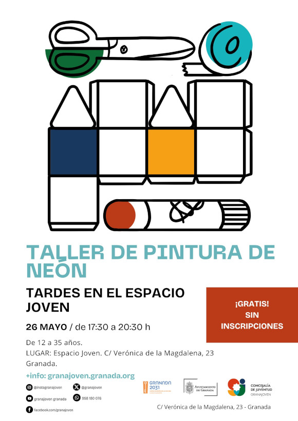 ©Ayto.Granada: Enredate: Tardes en el Espacio Joven. PINTURA DE NEON
